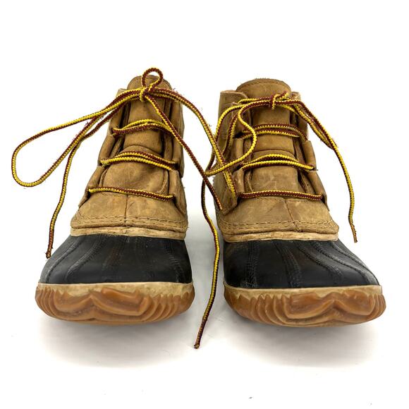 Sorel Women's 7/EU38 Tan Out 'N About Waterproof Leather Ankle Duck Boots - Picture 3 of 9